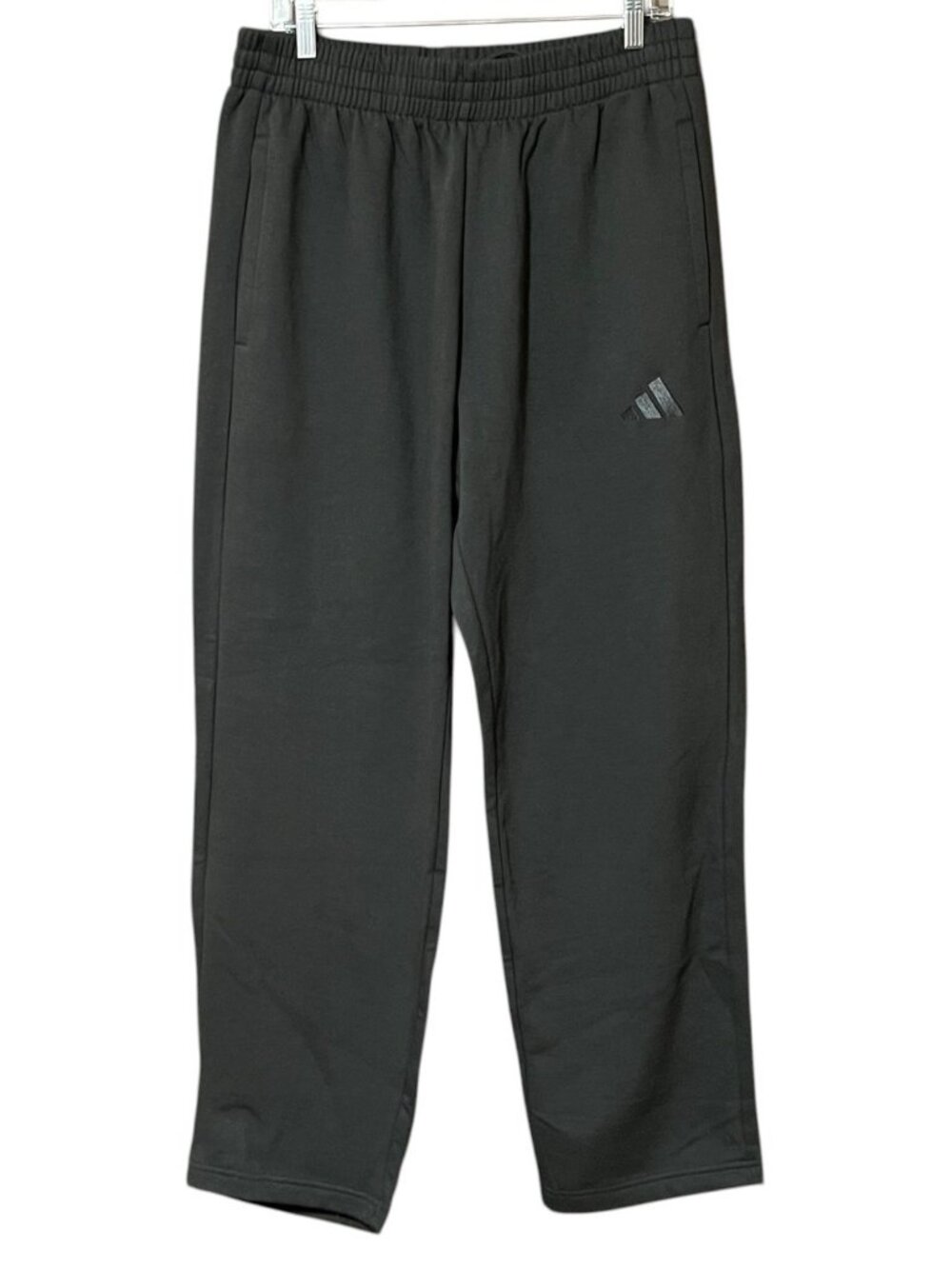 Adidas Men Large Gray Grey Fleece Pants Straight Leg NWT Sporty Minimalist